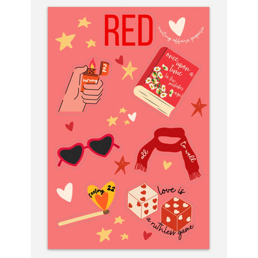 RED Album Sticker Sheet Set (Taylor Swift)