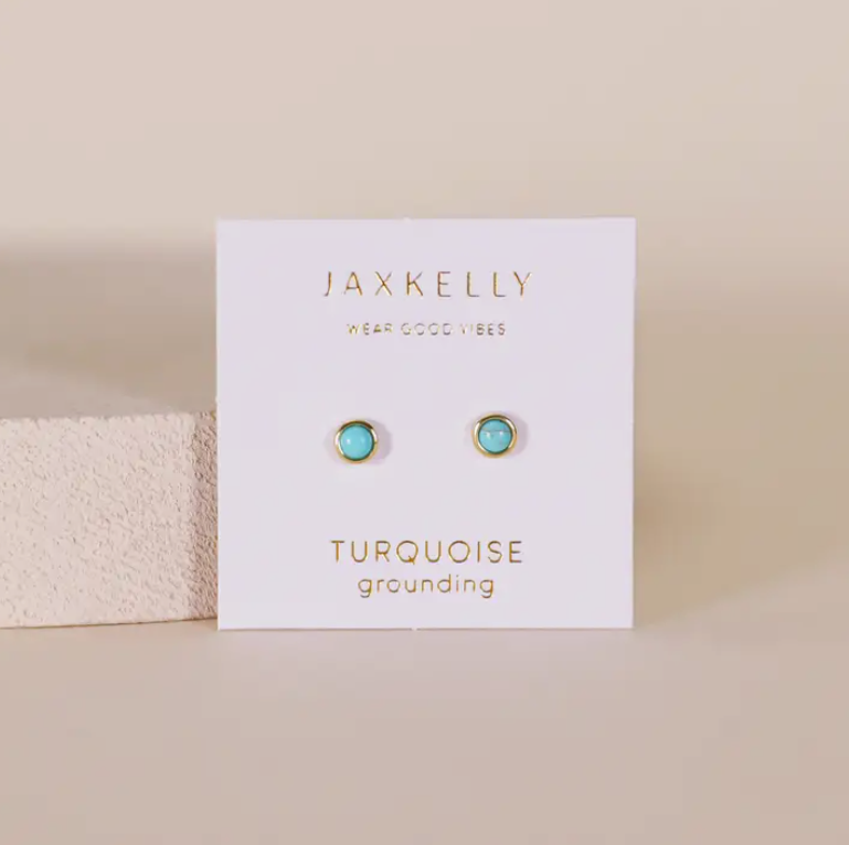 Simple Stud Earrings - Turquoise - JaxKelly