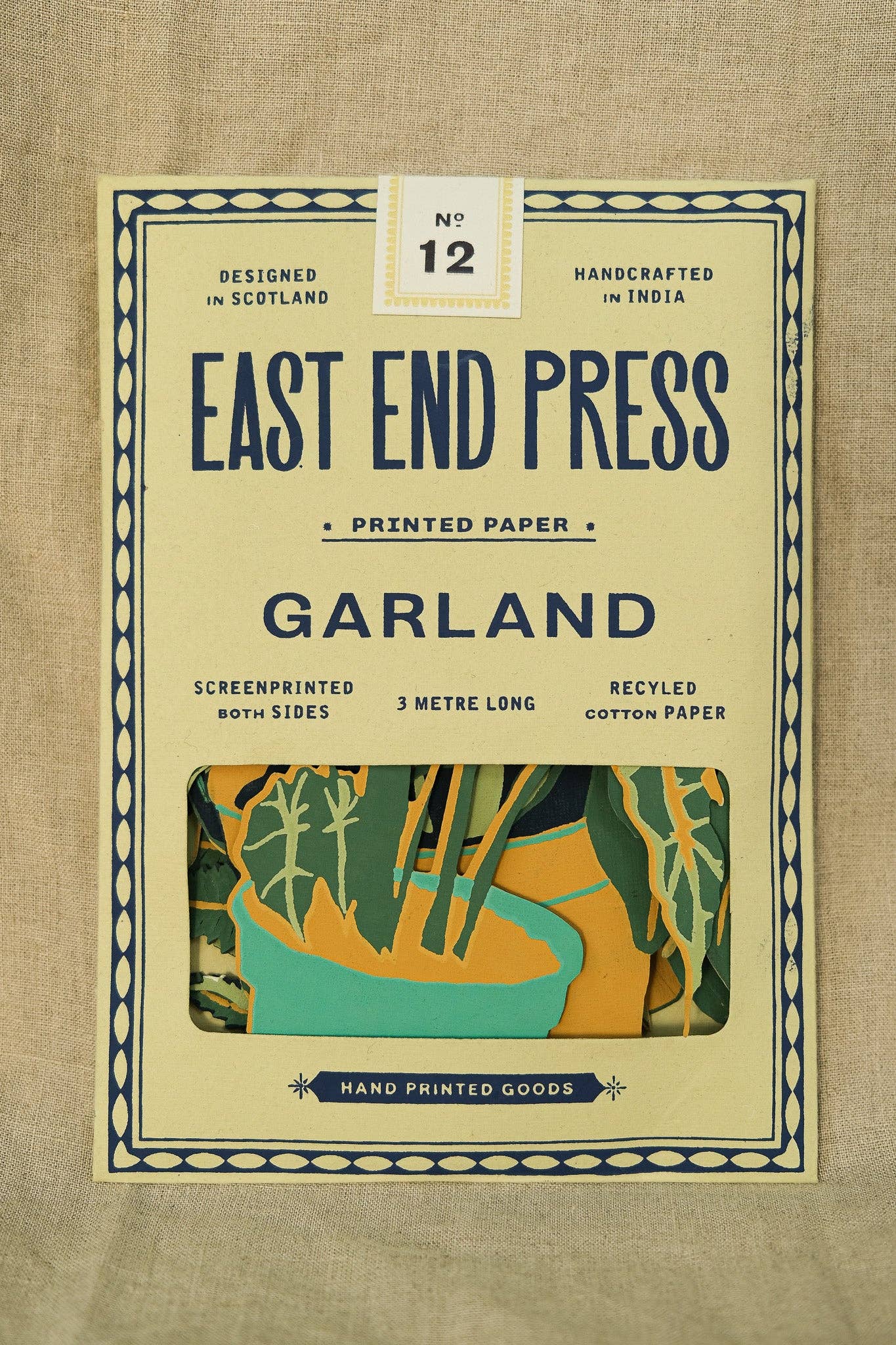 Houseplants Sewn Garland - Screen Printed by Hand