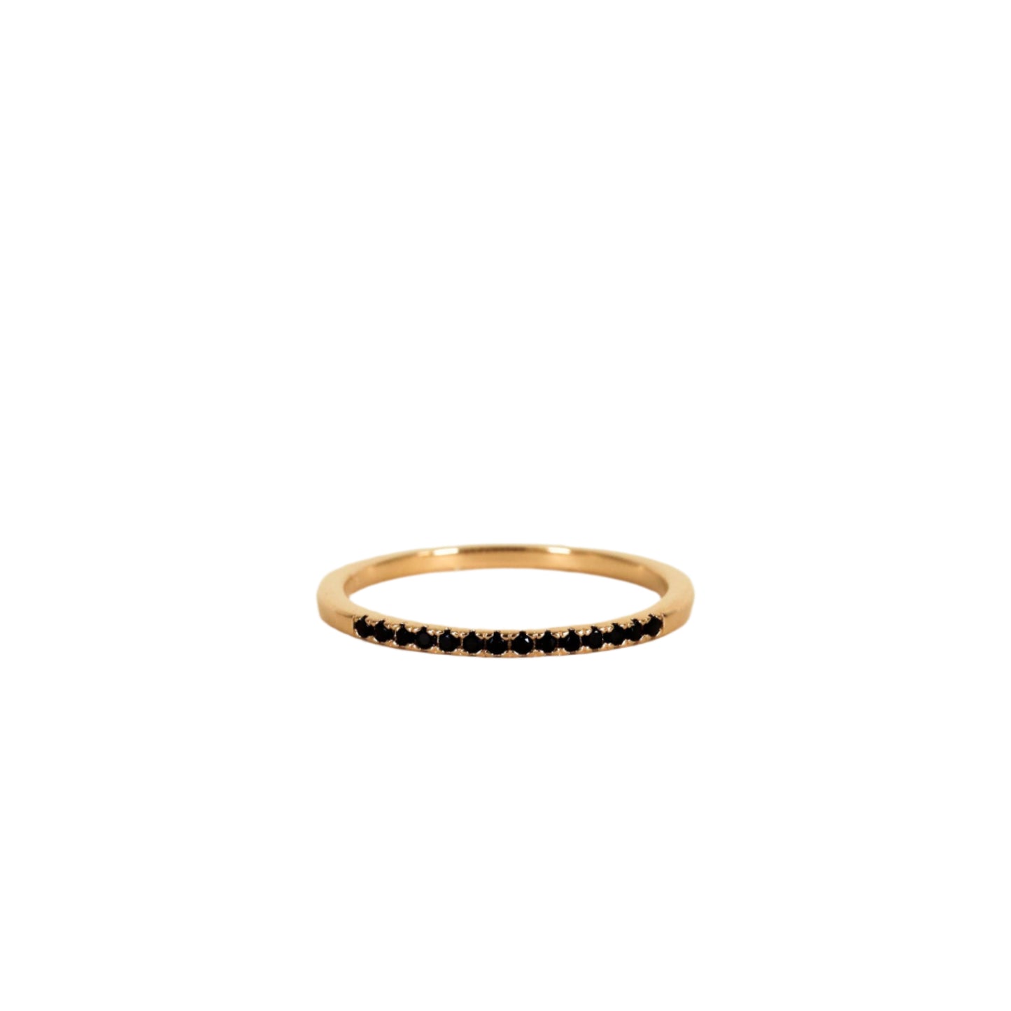 Ring - Half Pave - Black CZ