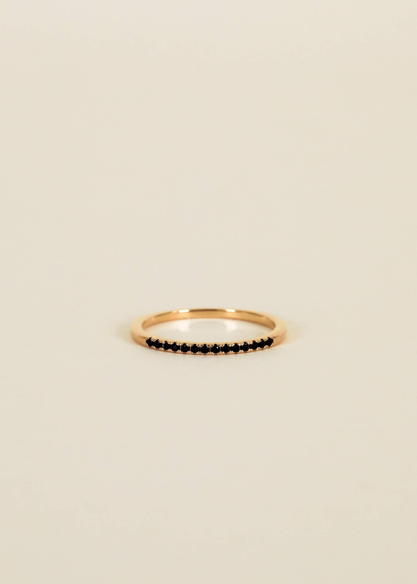 Ring - Half Pave - Black CZ