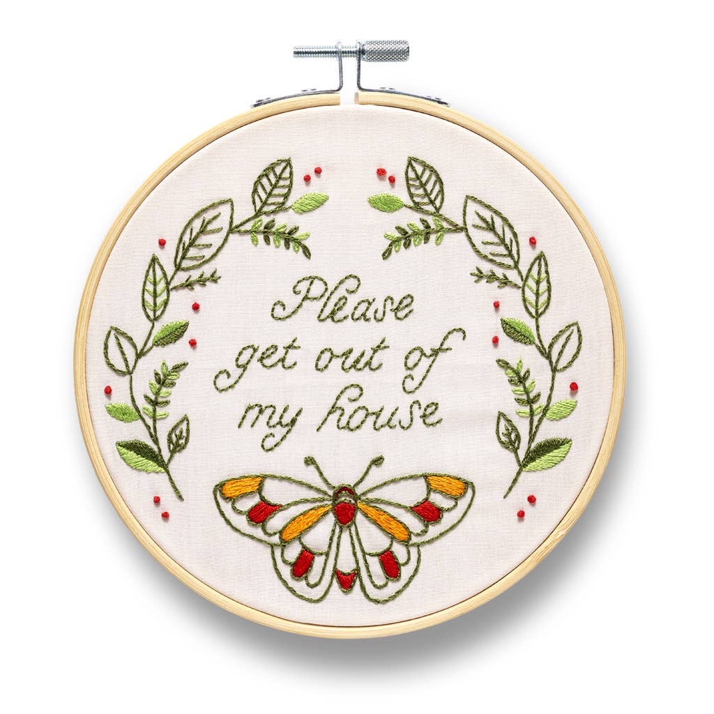 Please Get Out Of My House Embroidery Kit - Funatic