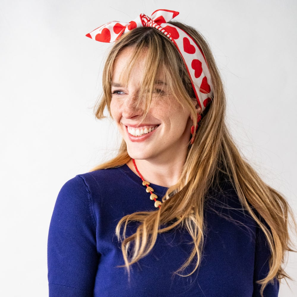 Camile Skinny Scarf Dachshund Print