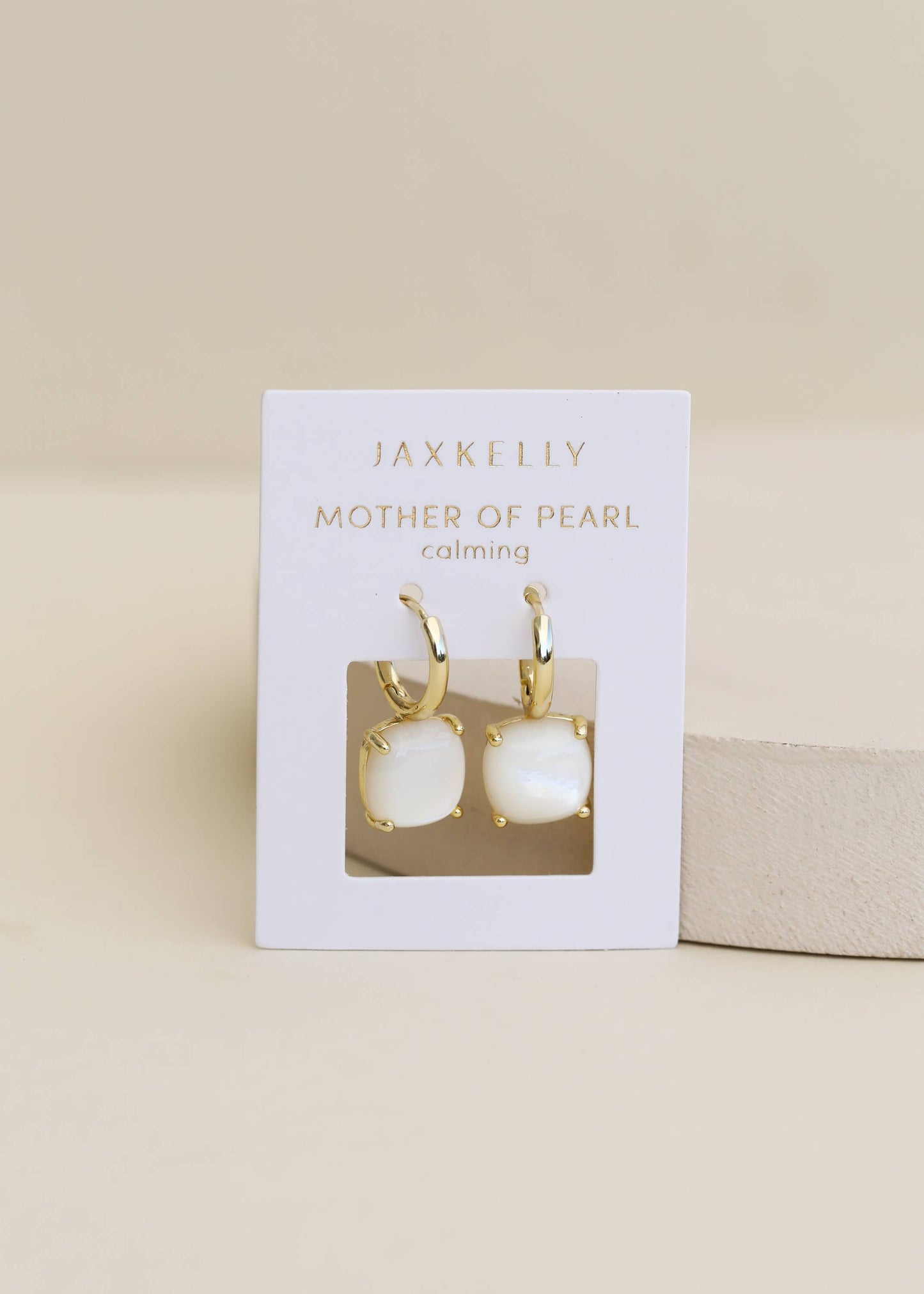 Mother of Pearl Gemstone Mini Drop Earrings - JaxKelly