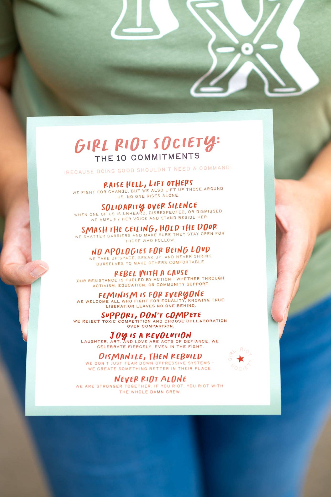 Girl Riot Society Art Print - Committments