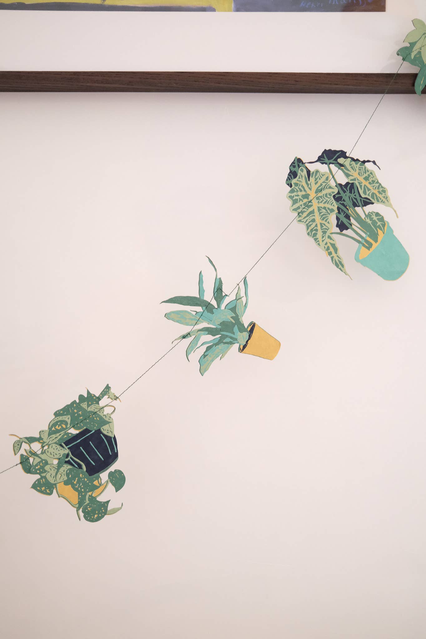 Houseplants Sewn Garland - Screen Printed by Hand