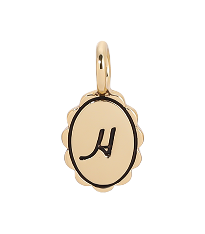 Scalloped Initial Charms