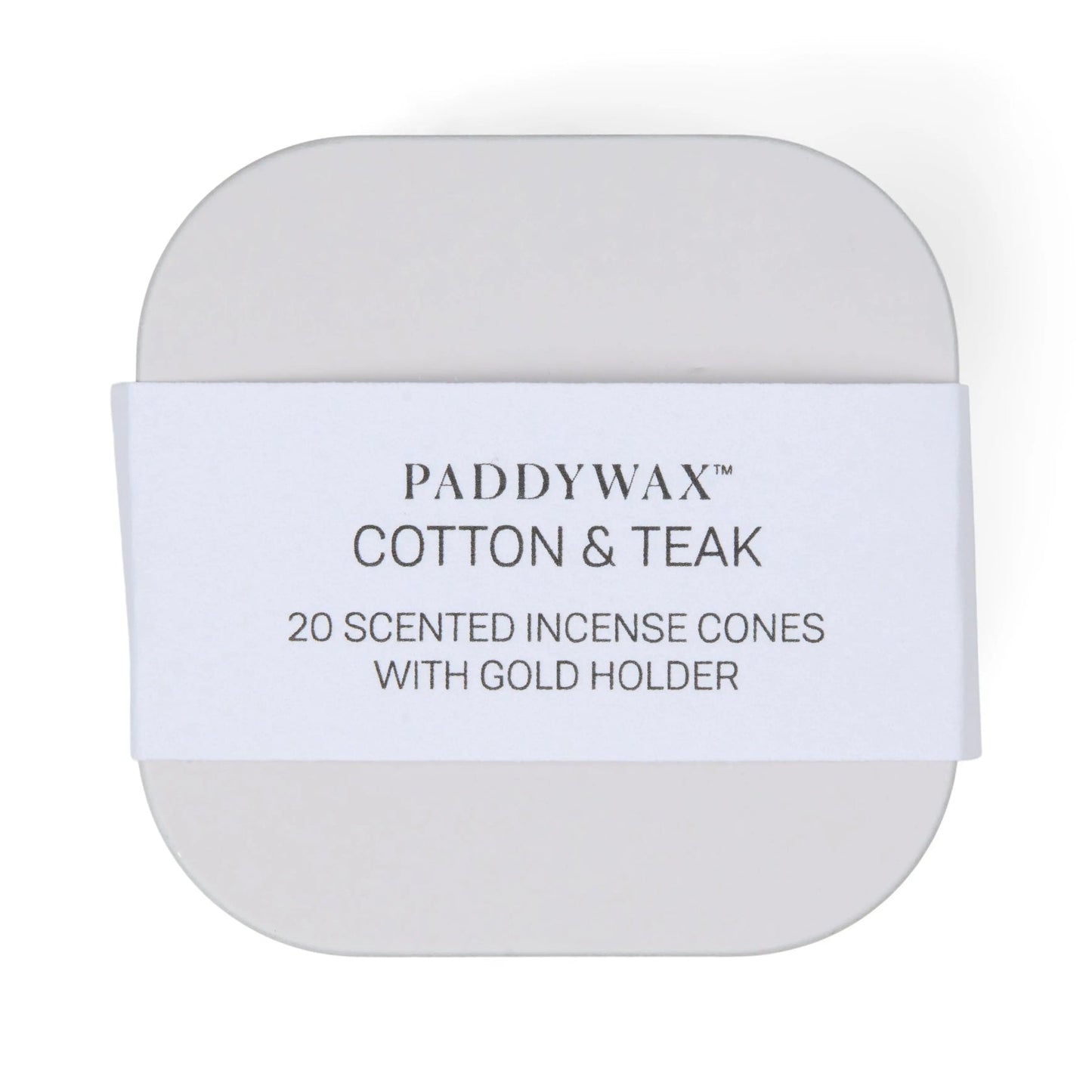Cotton & Teak - Metal Incense Tin - PaddyWax