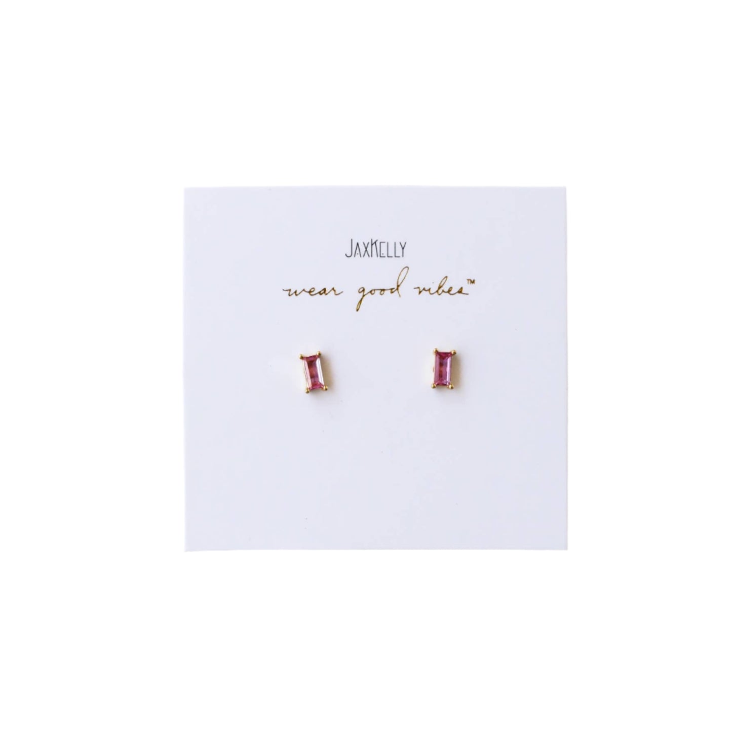 Rose Baguette Earrings