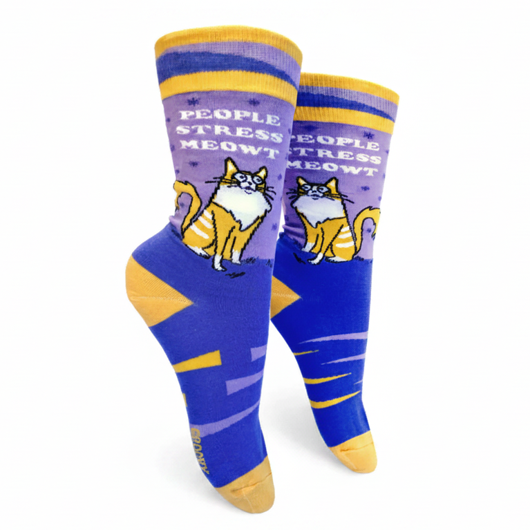 People Stress Meowt Women’s Crew Socks