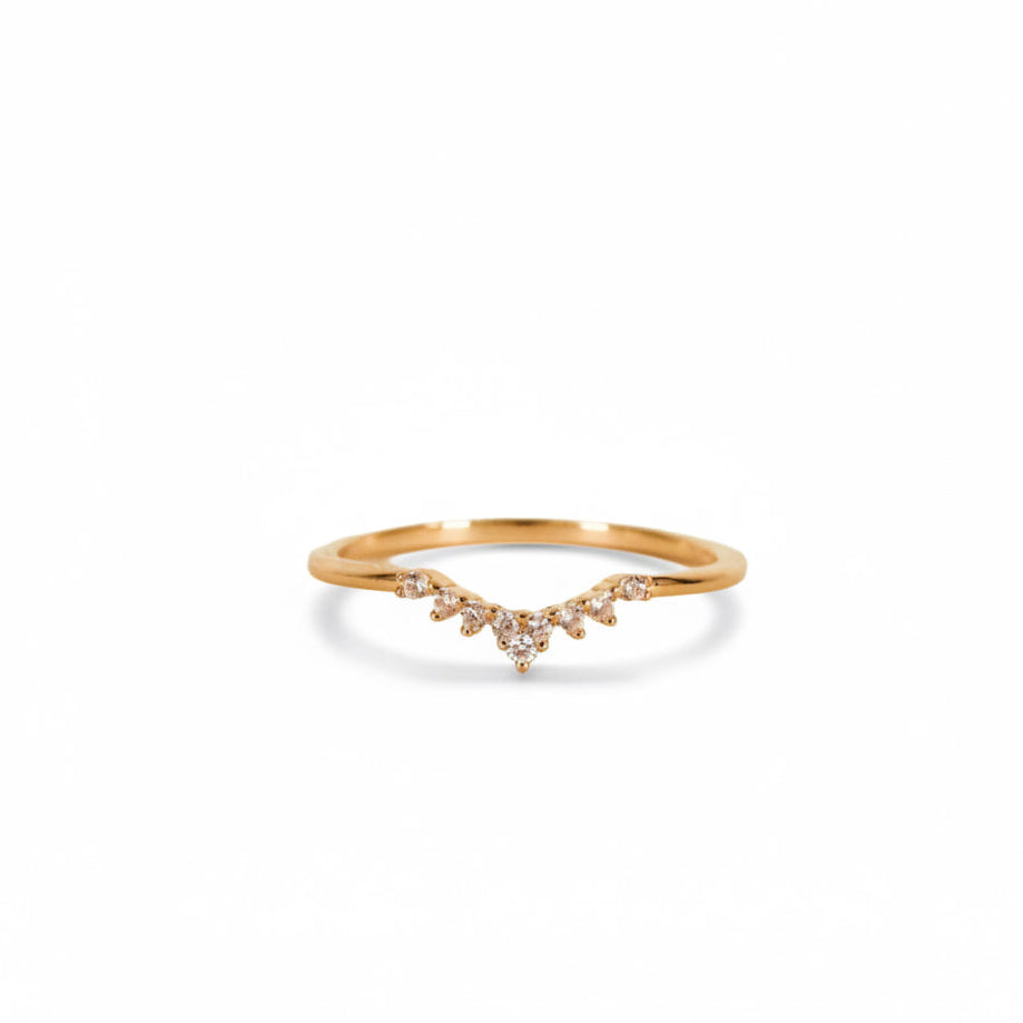 Arched Crown Ring - Champagne - JaxKelly