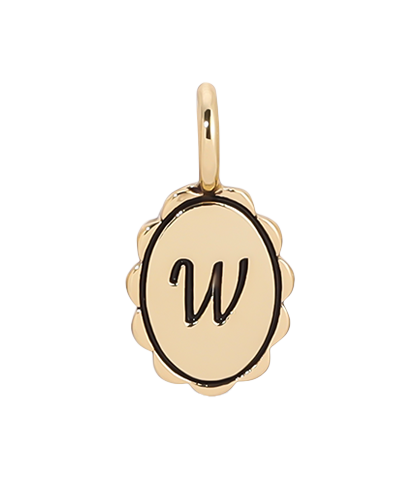 Scalloped Initial Charms