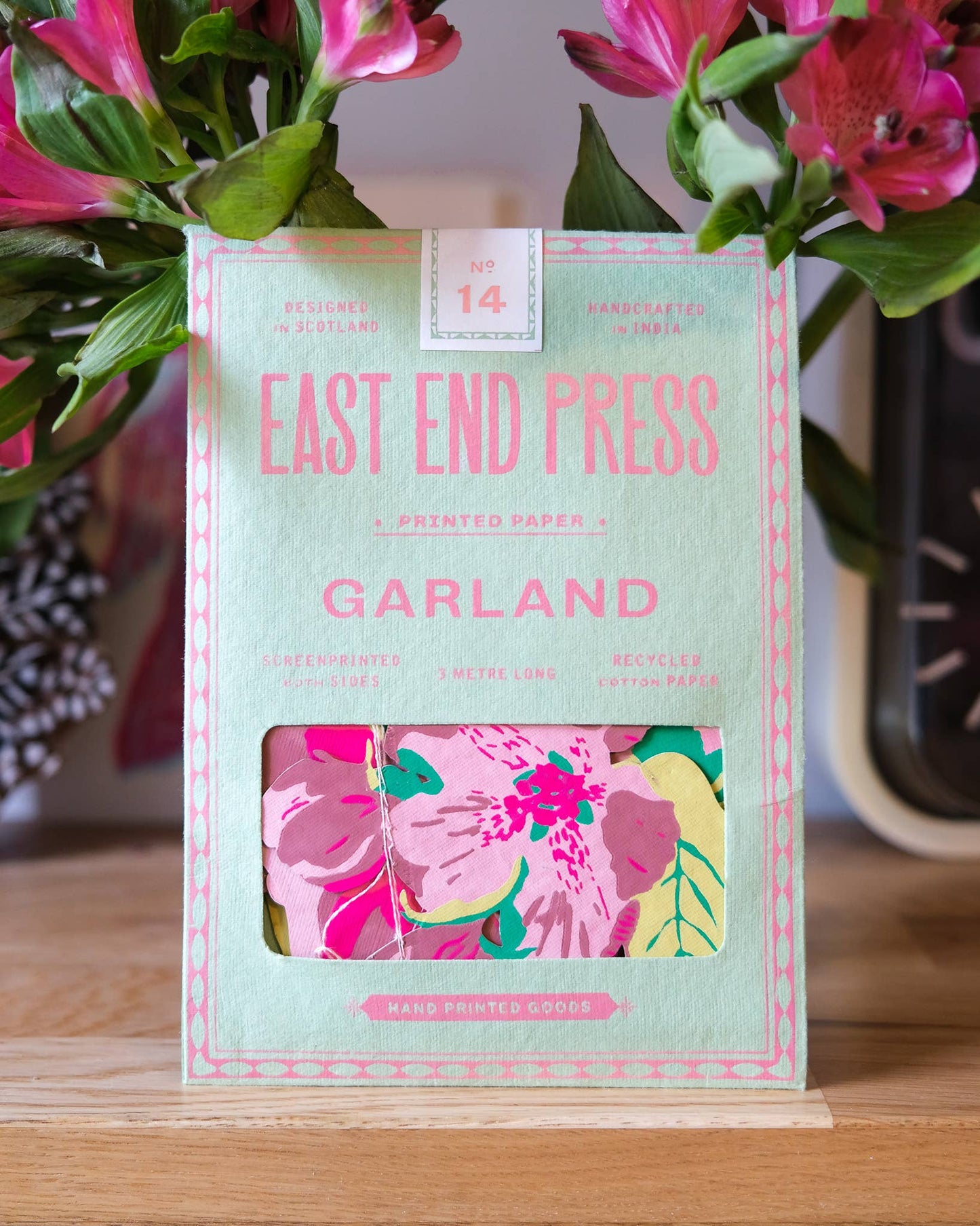 Blossom Sewn Garland - Screen Printed by Hand