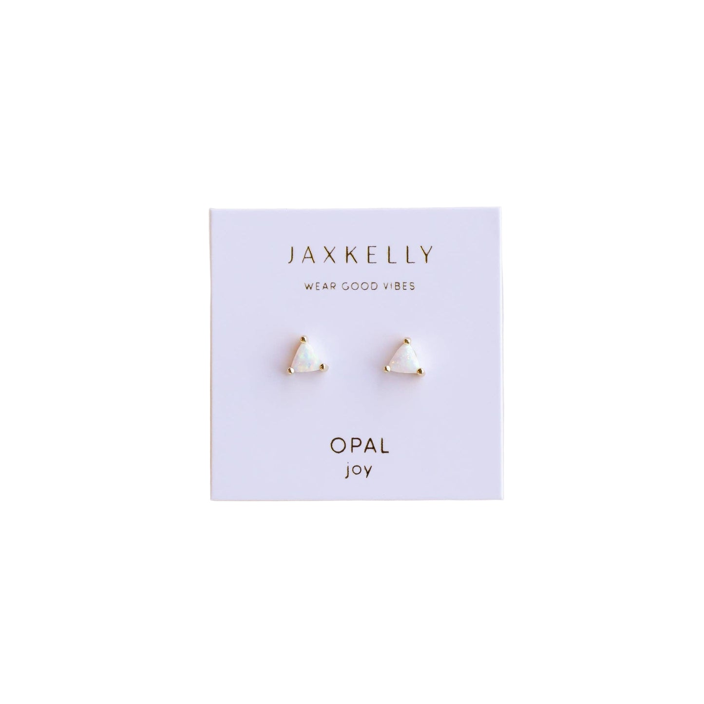 Mini Energy Gem - White Opal - Earring