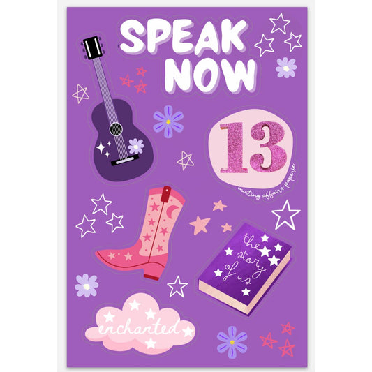Speak Now Album Sticker Sheet Set (Taylor Swift
