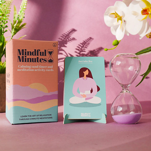 Mindful Minutes Calming Sand Timer & Meditation Activity Cards