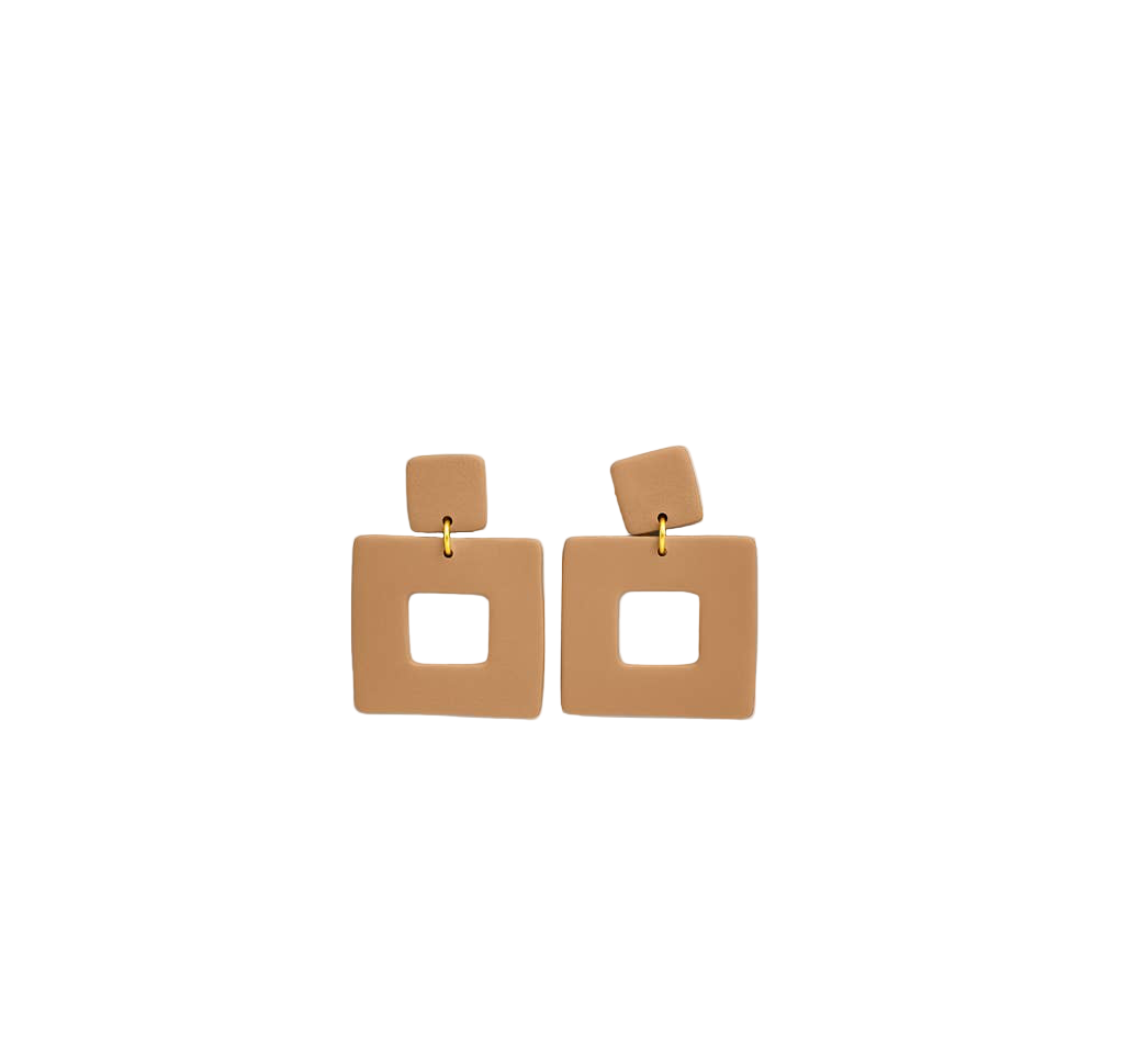 Square Clay Earring - Desert - JaxKelly