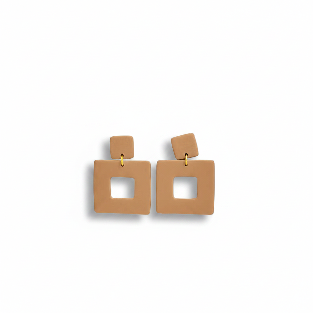 Square Clay Earring - Desert - JaxKelly