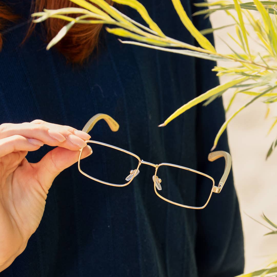 Harris Blue Light Readers - Gold - Blue Planet Eco-Eyewear