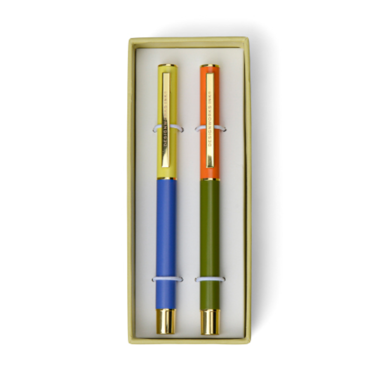 Color Block Pen Set - Cobalt + Army Green