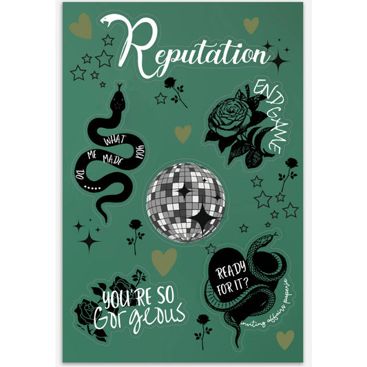 Reputation Album Sticker Sheet Set (Taylor Swift)