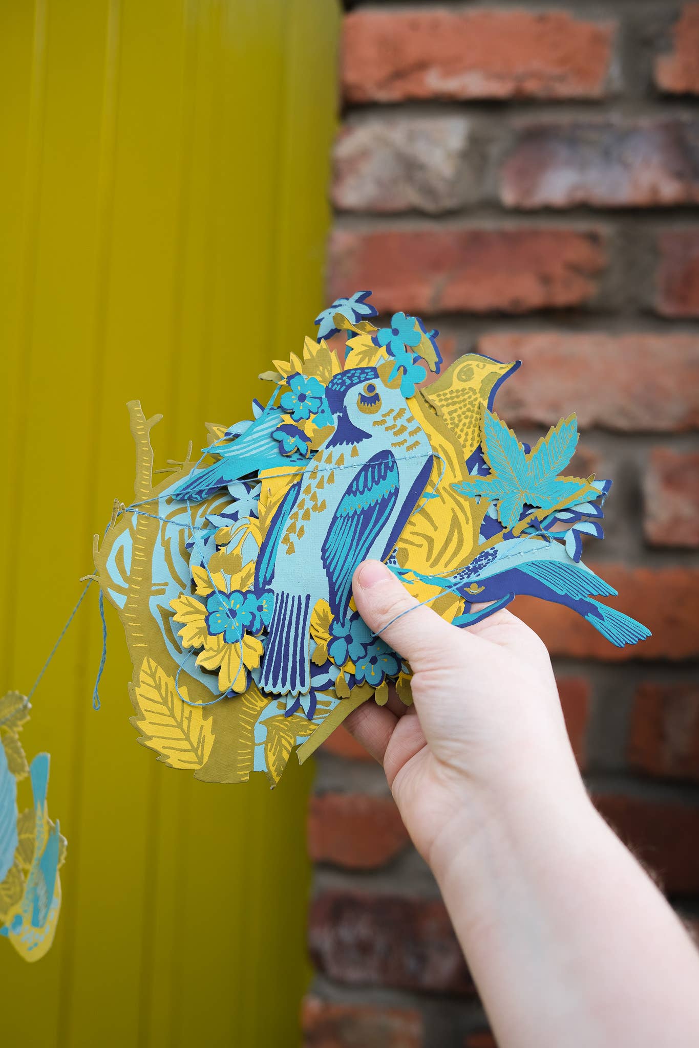 Nests Sewn Garland - Screen Printed by Hand