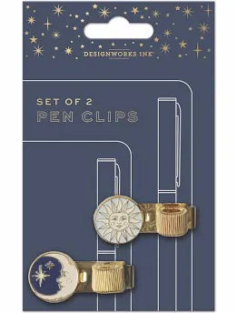 Pen Clips Set of 2 - Celestial