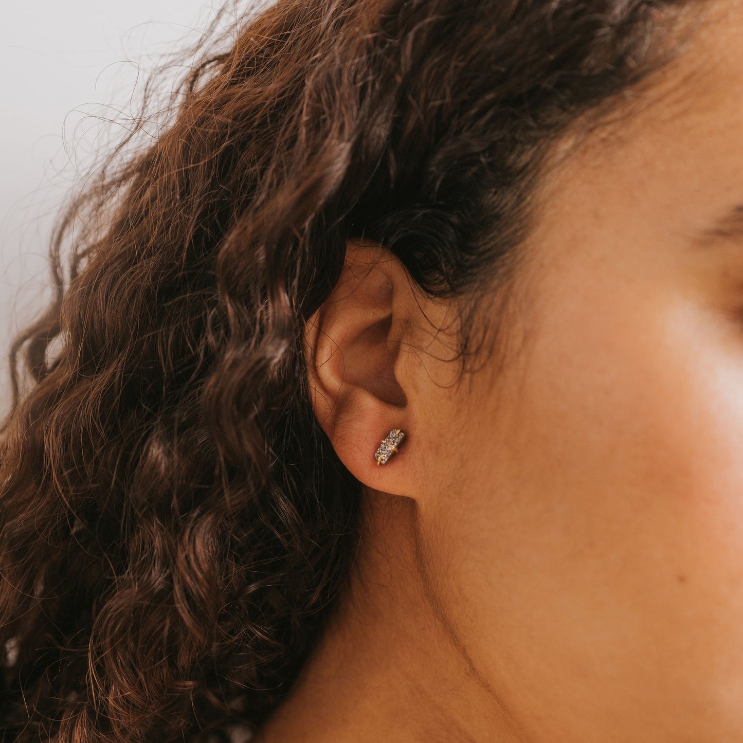 Druzy Bar Earrings - Silver - JaxKelly