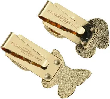 Pen Clips Set of 2 - Butterfly + Mushroom