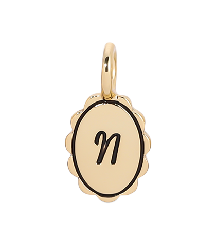 Scalloped Initial Charms