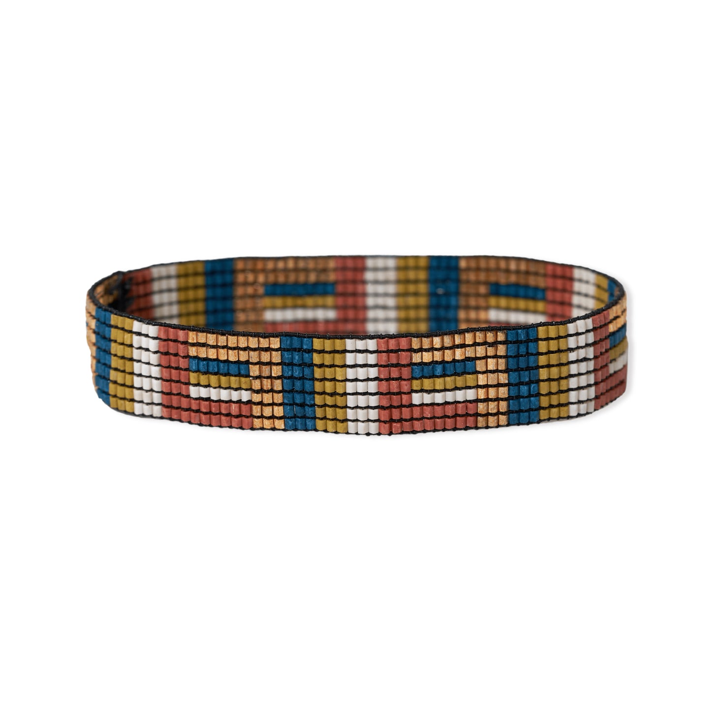 Alex Geo Striped Beaded Stretch Bracelet Peacock INK+ALLOY©