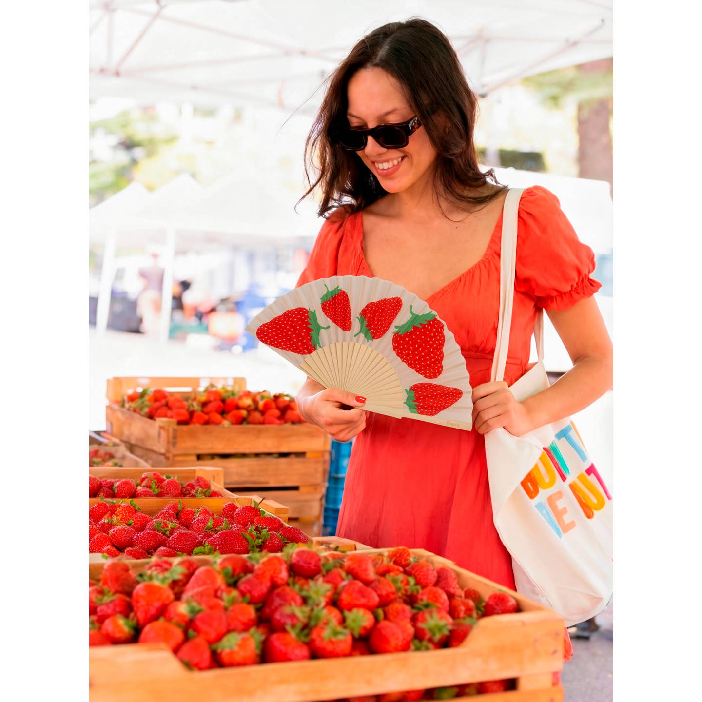 Strawberry Hand Fan