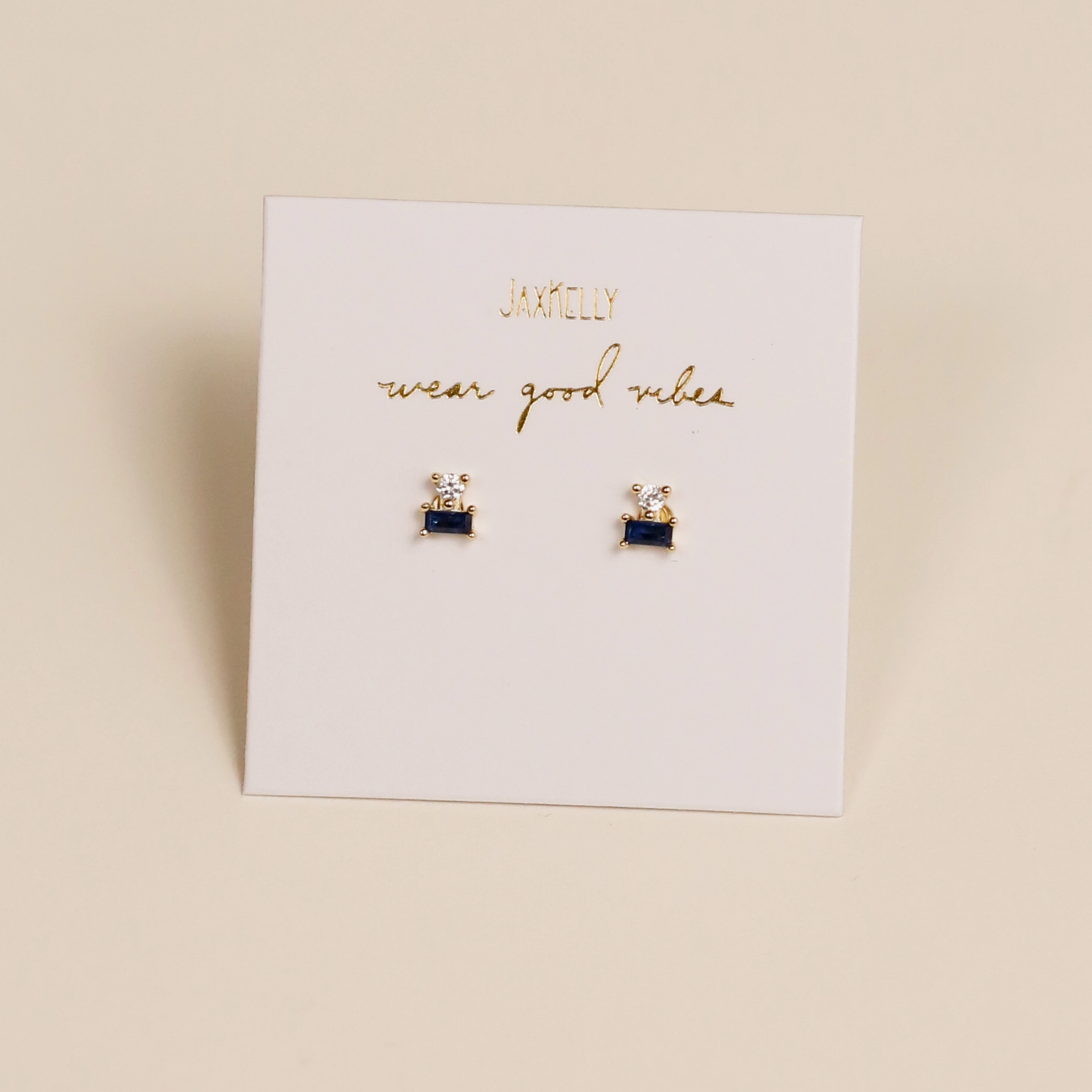 Double Stack Earrings - Sapphire - JaxKelly
