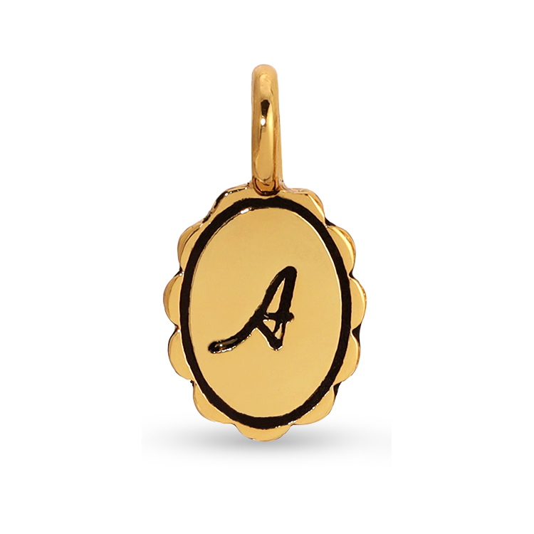Scalloped Initial Charms