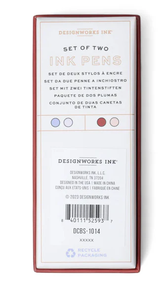 Color Block Pen Set - Lavender + Blush