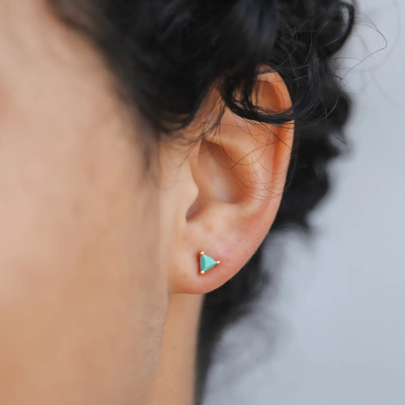 Mini Gem Energy Earrings - Turquoise - JaxKelly