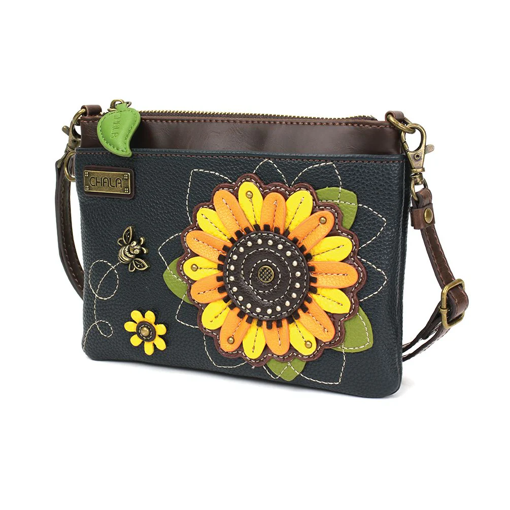 Sunflower Mini Crossbody Bag Navy - Chala