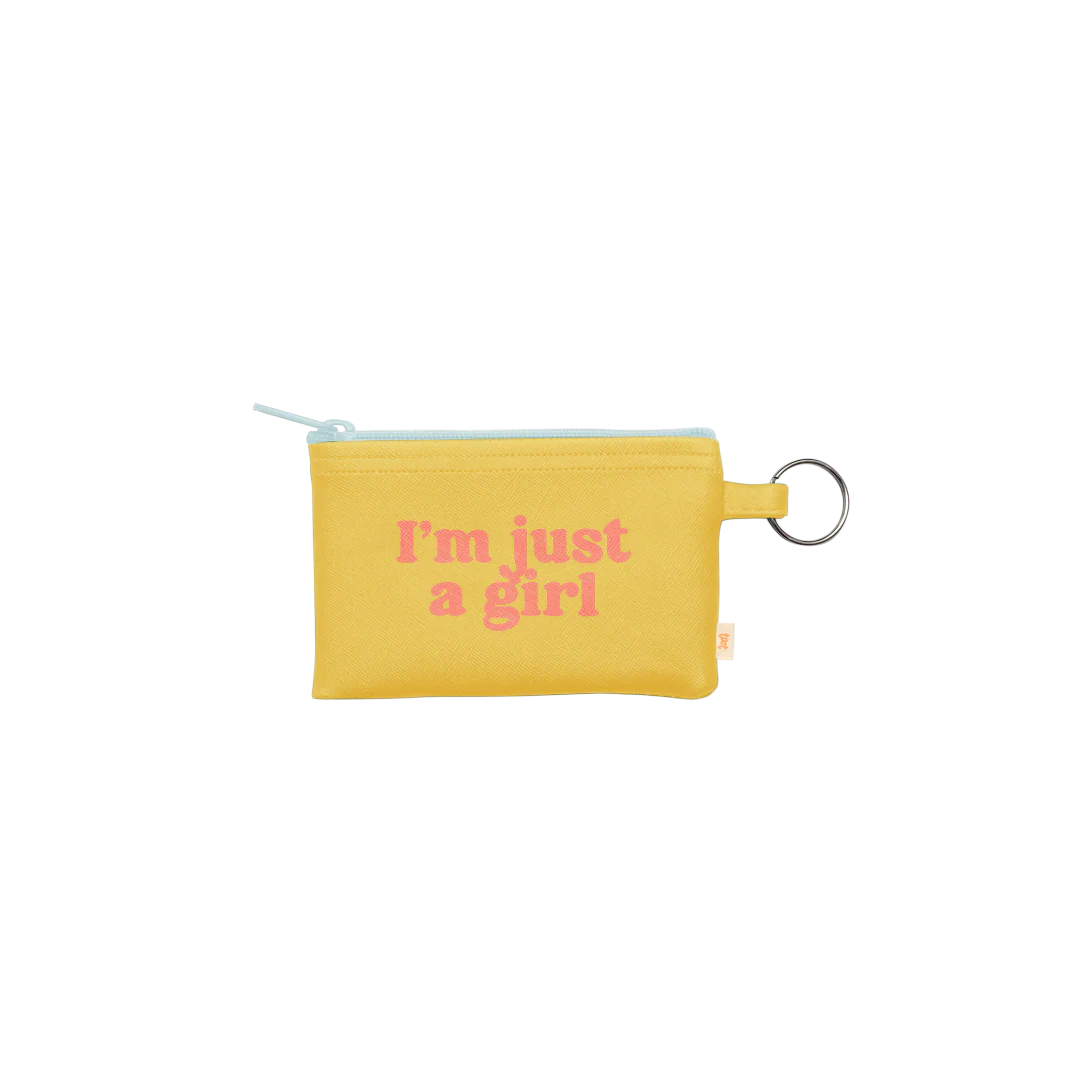 I'm Just A Girl Penny Key Ring Pouch