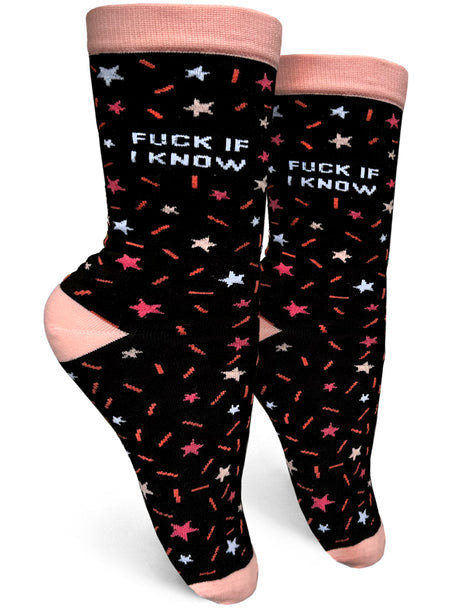 Fuck If I Know Women’s Crew Socks