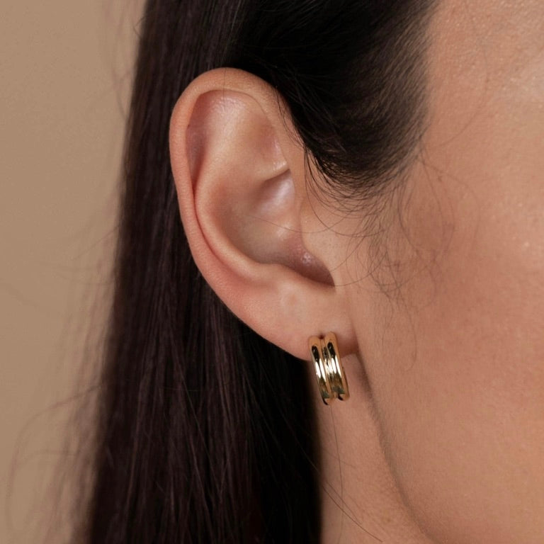 Bold Hoop Earrings - Gold - JaxKelly