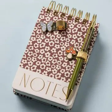 Pen Clips Set of 2 - Butterfly + Mushroom