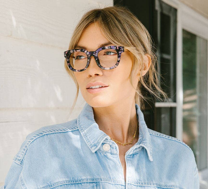 Celeste Blue Light Reading Glasses - Peepers