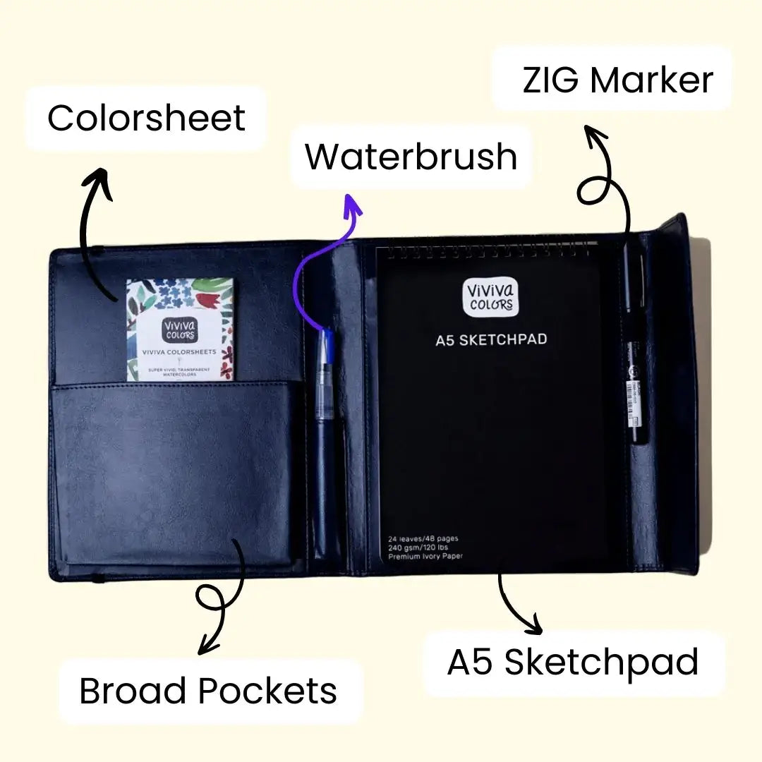 Travel Paint Kit - Vegan Leather - A5