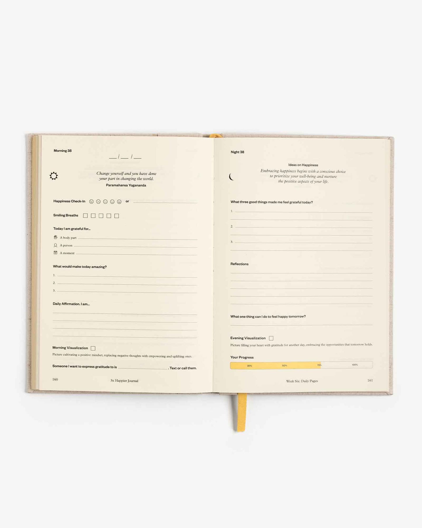 3x Happier Journal - Daily Gratitude Journal - Guided Format
