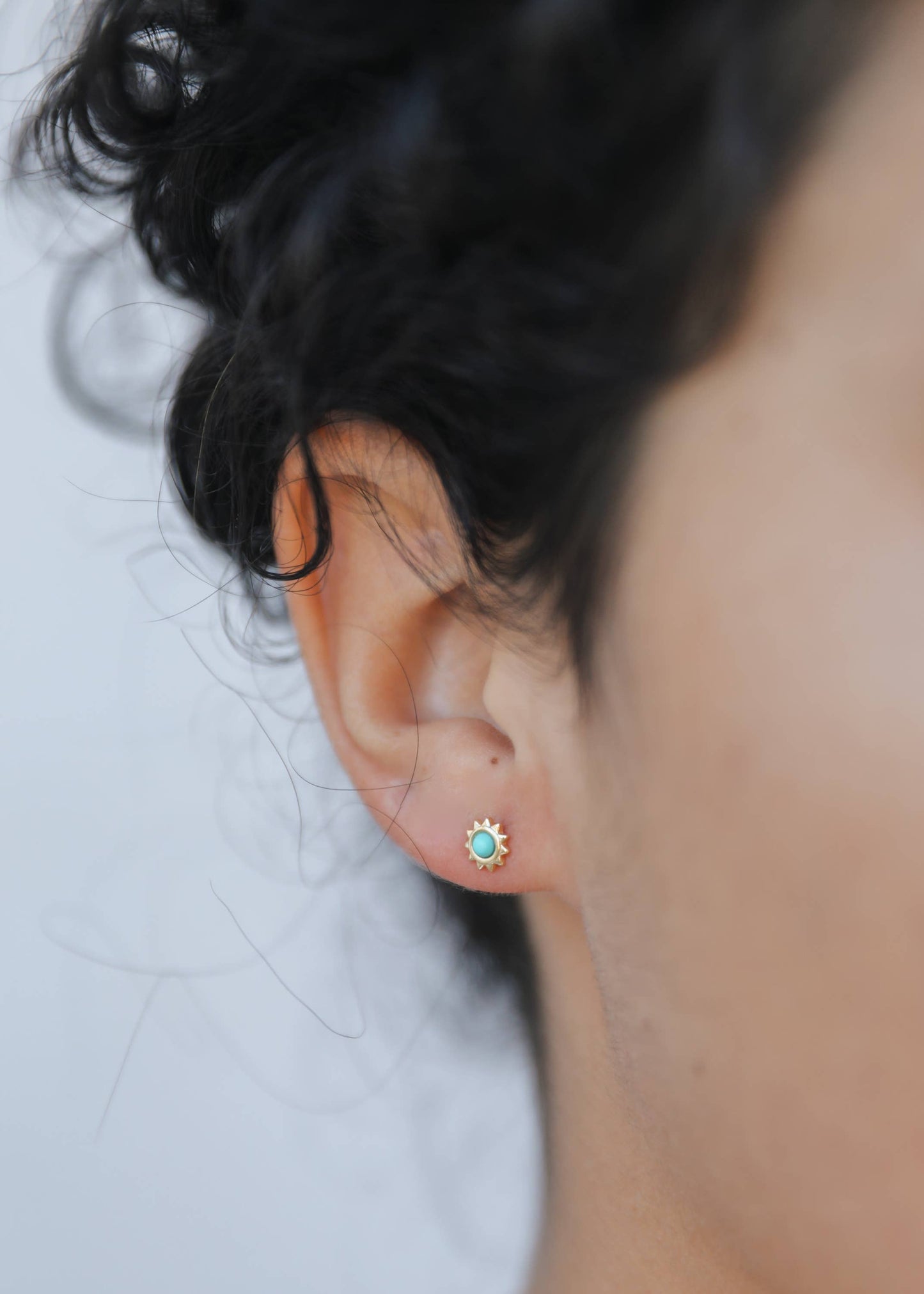 Sun Stud Earrings - Turquoise - JaxKelly