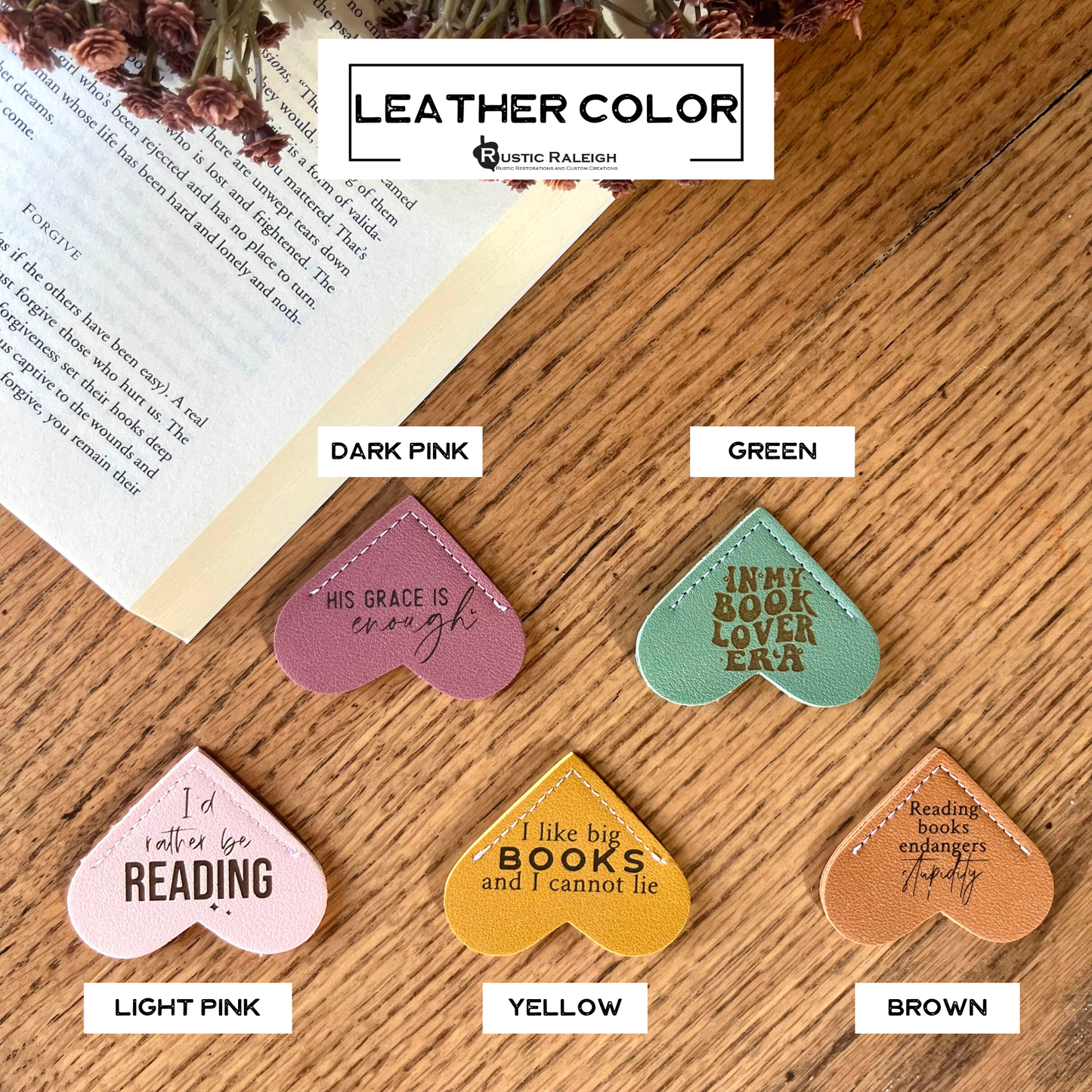 In my Book lover era Taylor Leather Heart Bookmark Ear