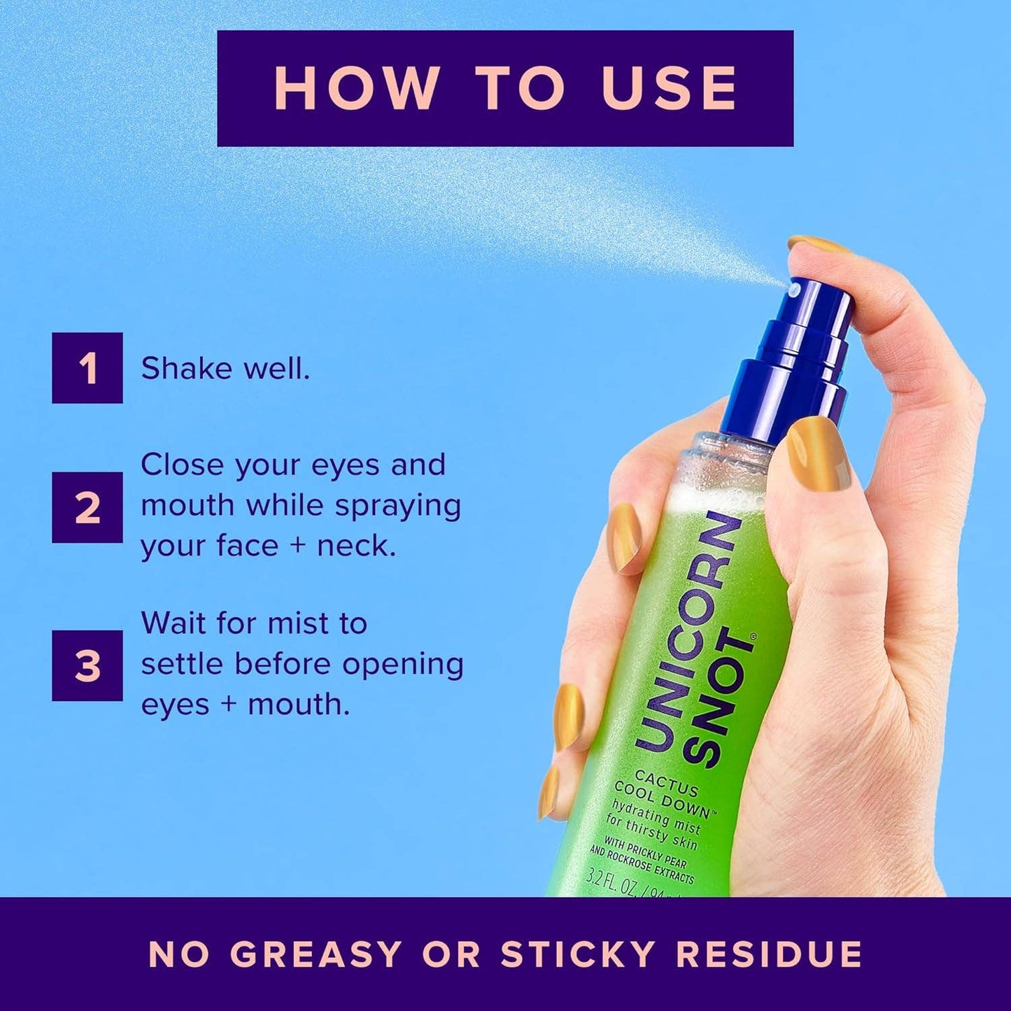 Cactus Cool Down | Face Mist | Hydrating Face Spray - Unicorn Snot