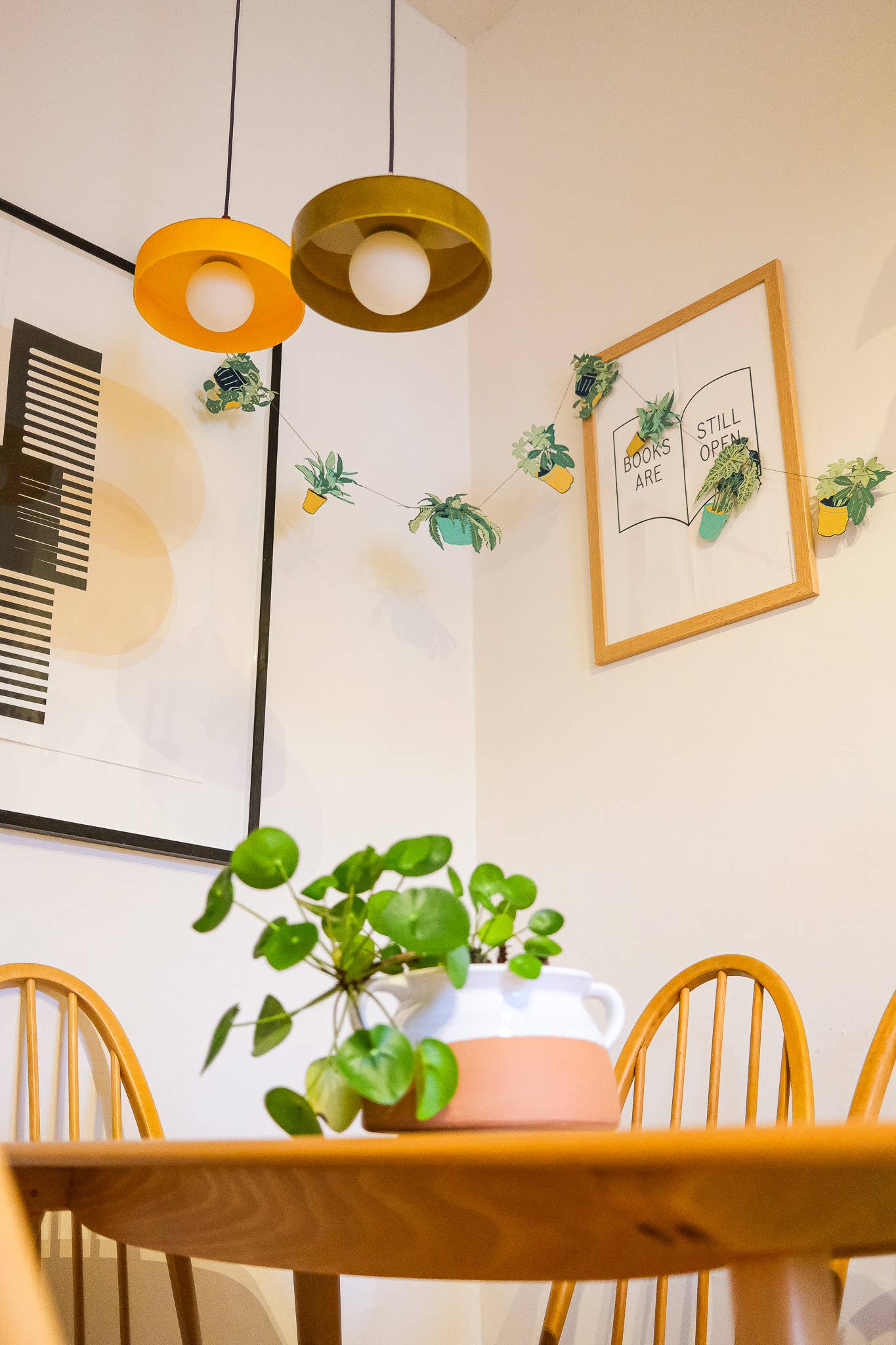 Houseplants Sewn Garland - Screen Printed by Hand