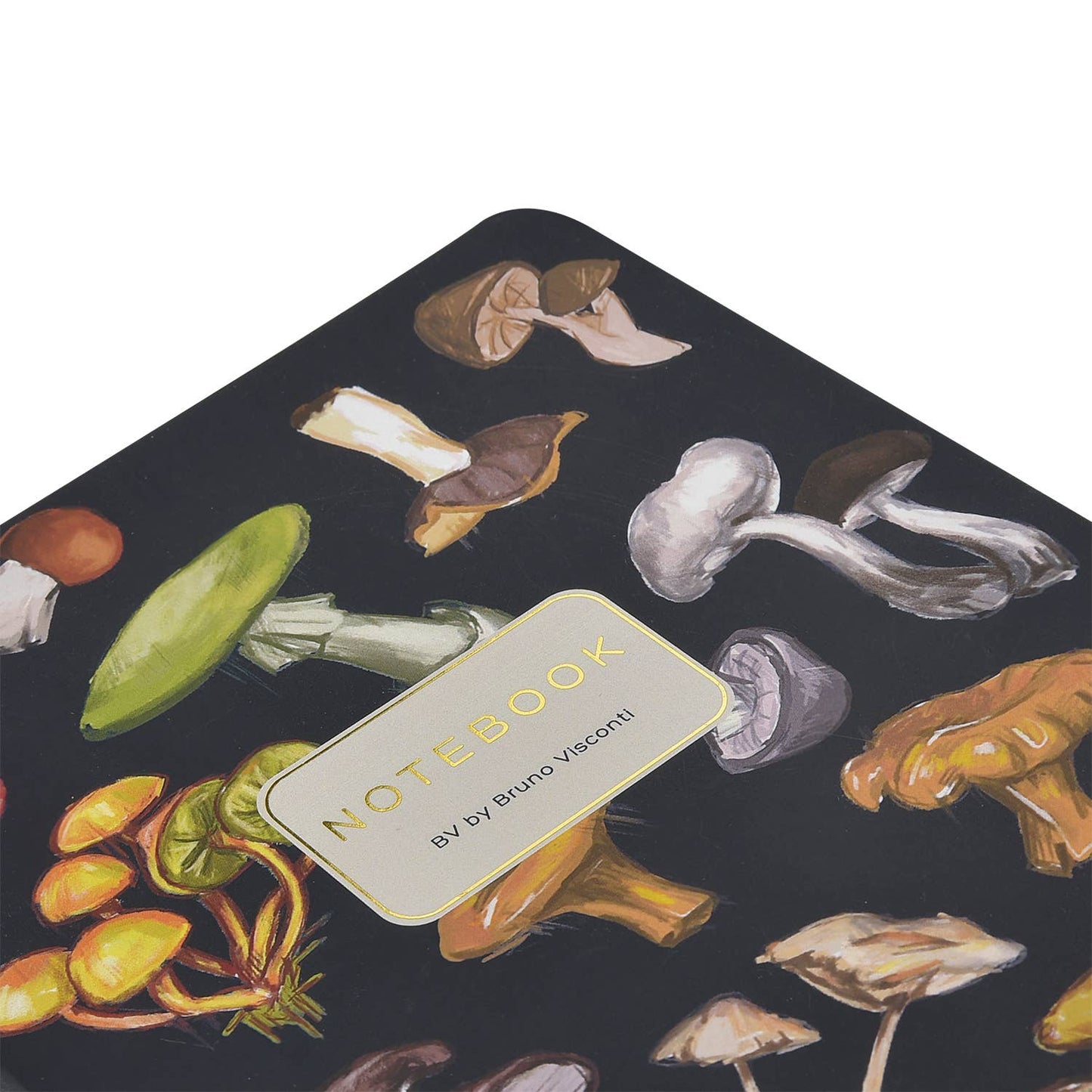 Mushrooms on Black Notebook