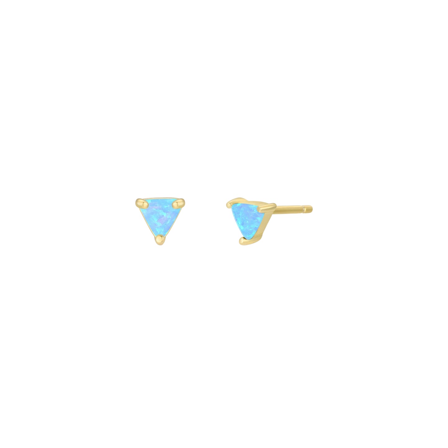 Mini Energy Gem - Fire Opal - Gold Earrings